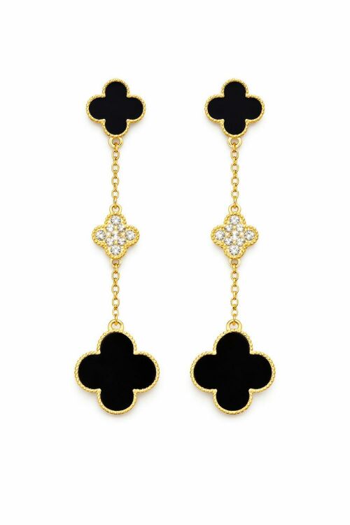 Imagem de Brinco trevo Cravejado